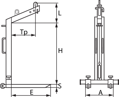 Certex Norge lagefører Pallegaffel type 6030, en palle gaffel for løft fra langsiden.