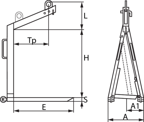 Pallegaffel 6040 spesifikasjoner