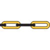 Plastic chain in yellow and black colour