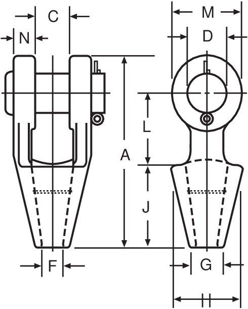Crosby G416 SPELTER SOCKET