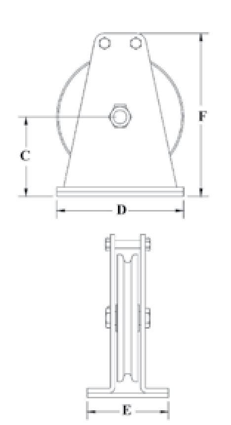 Crosby G-601S vertikal styreblokk blåkopi