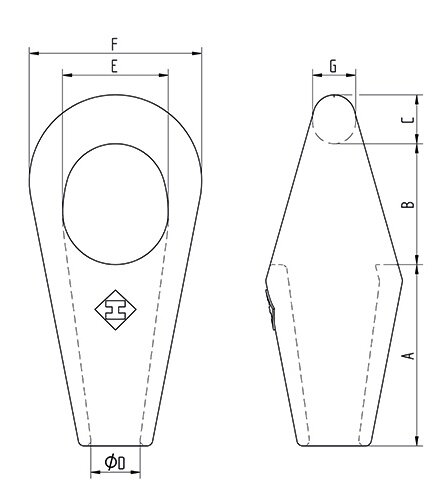 De Haan CR standard socket blåkopi