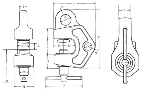 Eagle Clamp SBBE skruklype tegning