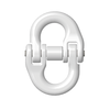 The hot dip galvanized coating makes the coupling link well suited for use in maritime environments.