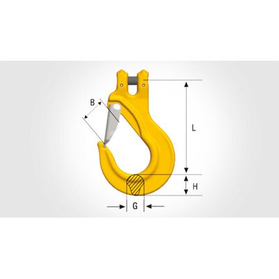 Sling Hook, Gunnebo EGKN Classic with Latch
