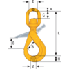 Safety Hook Swivel BKLK Offshore. Quenched and tempered alloy steel hook available in stock