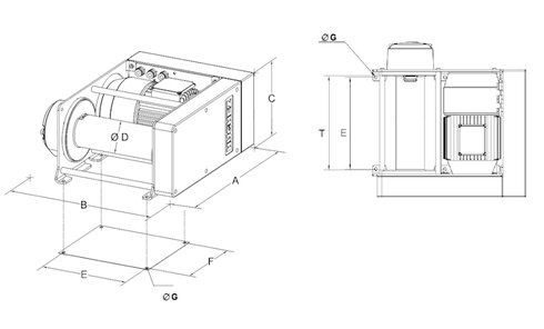 Electrical winch Huchez PRIMO blueprint