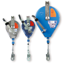 The Ikar HRA fall arrest block, has aluminium housing, max load 136 kg, ONLY for rescue. Fall Arrest Blocks HRA Series with Rescue Winch