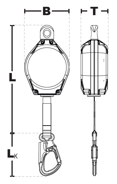 Ikar HWPB fall arrest block measurements