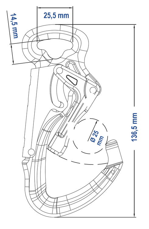 Snap Hook IKV 11 measurements.