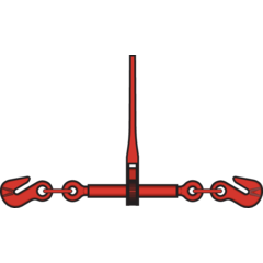 The load binders grab hooks can be placed on a suitable location along the chain sling. LEBUS load binder
