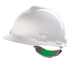 Vernehjelm V-Gard Fas-Trac® III med PVC svettebånd, lakkert hvit