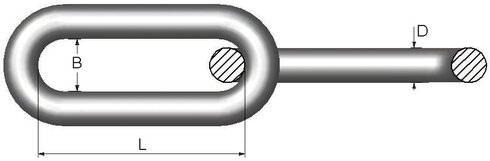 Alloy Long Link Hot Dip Galvanized Chains measurements
