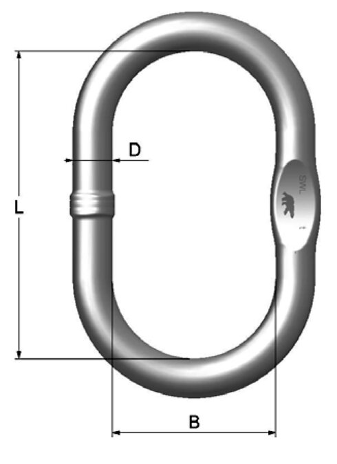 Hot Dip Galvanized Master Link measurements