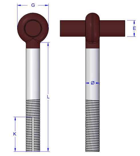 Fortøyningsbolt T-bolt KOMBI No 8252 spesifikasjoner