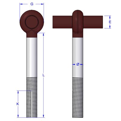 Fortøyningsbolt T-bolt KOMBI No 8252 spesifikasjoner