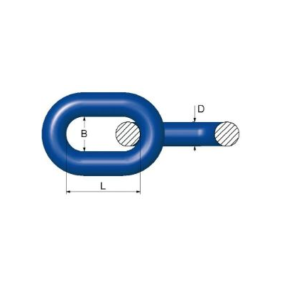 Fram alloy blue short link calibrated chains - grade 8 RS