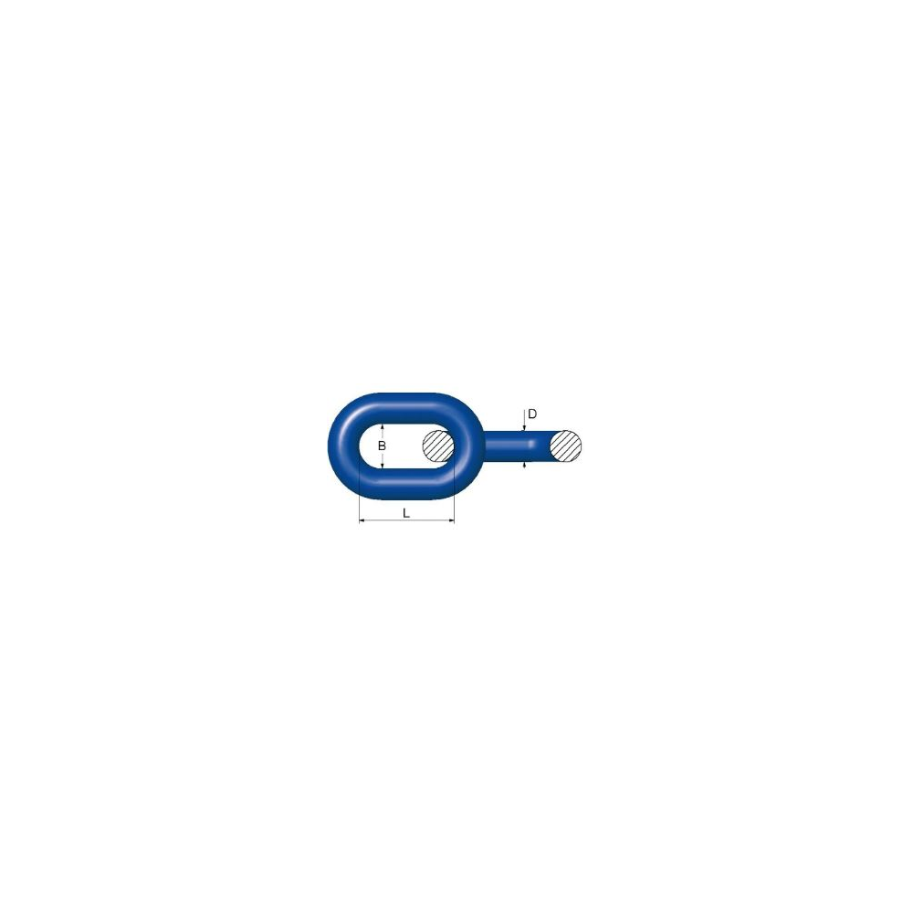 Fram alloy blue short link calibrated chains - grade 8 RS