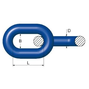 Fram alloy blue short link calibrated chains - grade 8 RS