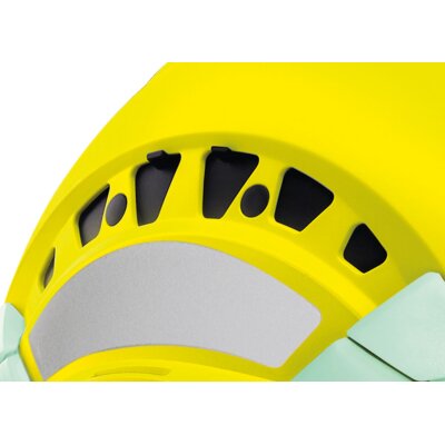 Ventilasjonssystemet i en VERTEX VENT HI VIZ hjelm fra Petzl.