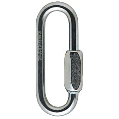 This hook is oval and is a fit accessories for the Grillion support line. Also by Petzl. Petzl Oval steel quick link GO