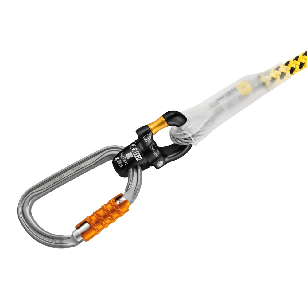 Karabinkrok på støtteline MICROFLIP fra Petzl