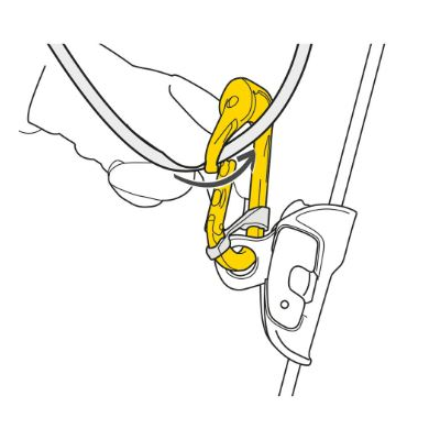 Karabinkrok med trinse ROLLCLIP A fra Petzl