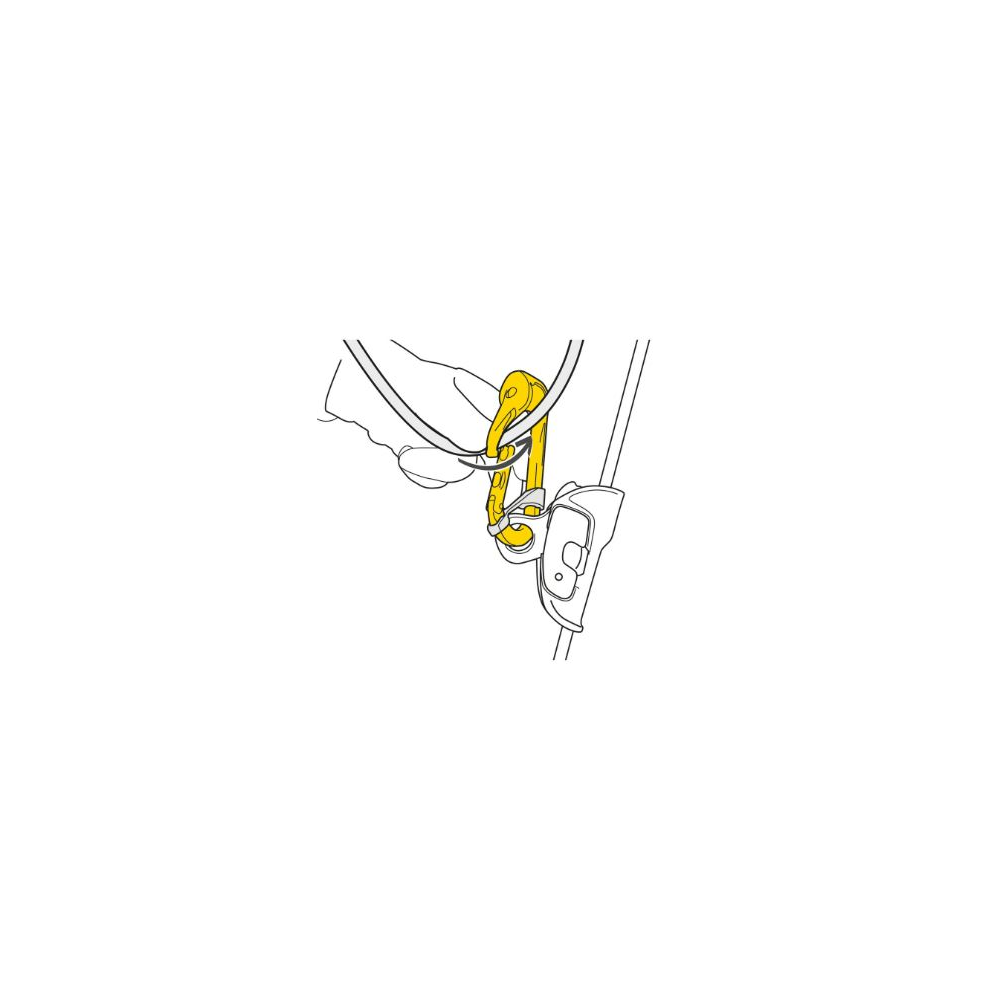 Karabinkrok med trinse ROLLCLIP A fra Petzl