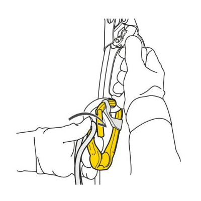 Karabinkrok med trinse ROLLCLIP A fra Petzl