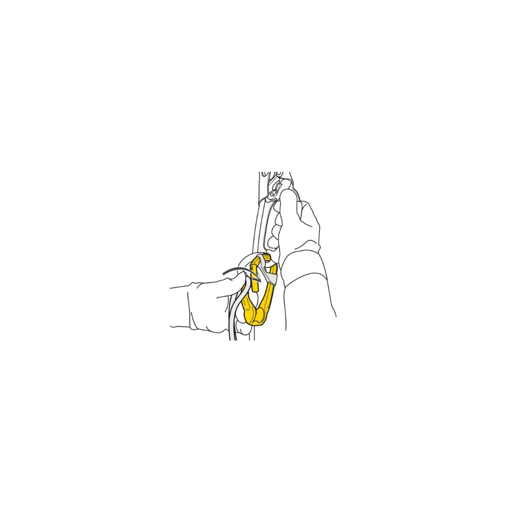 Karabinkrok med trinse ROLLCLIP A fra Petzl