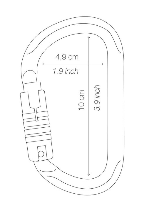 Petzl Karbinkrok Triact-Lock VULCAN Gold blåkopi