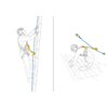 Petzl ASAP mobile fall arrester attached to vertical safety rope for work at height applications.