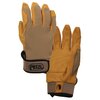 CORDEX belay and rappel gloves by Petzl, brown goat skin leather gloves.