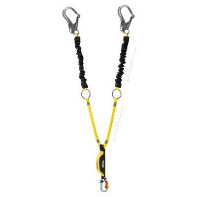 Dobbel fallsikringsline ABSORBICA-Y TIE-BACK MGO fra Petzl