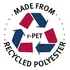 Logo r-PET laget av resirkulert polyester