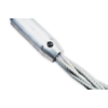 Ferrule fitting for flat braided wire sling end
