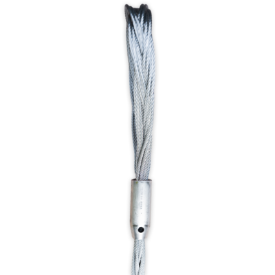 Flat braided wire sling for heavy lifting use with loops
