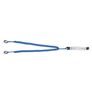 Fallsikringsline dobbel med falldemper og kroker, Protekt