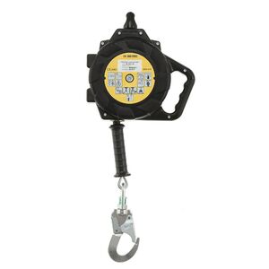 Only for vertical working, retractable arrester with locking mechanism.