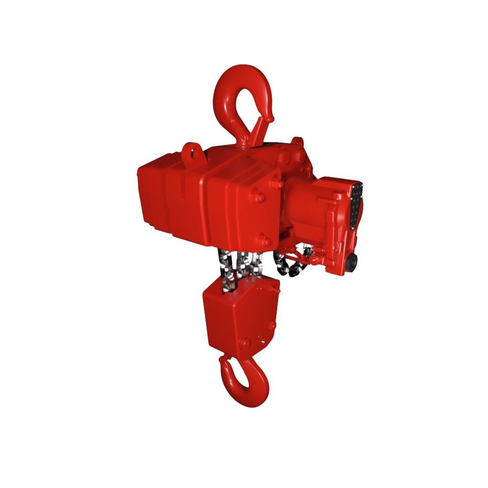 The heavy duty air chain hoist RED ROOSTER TMH with 15 tons capacity. The heavy duty air chain hoist RED ROOSTER TMH with 15 tons capacity.