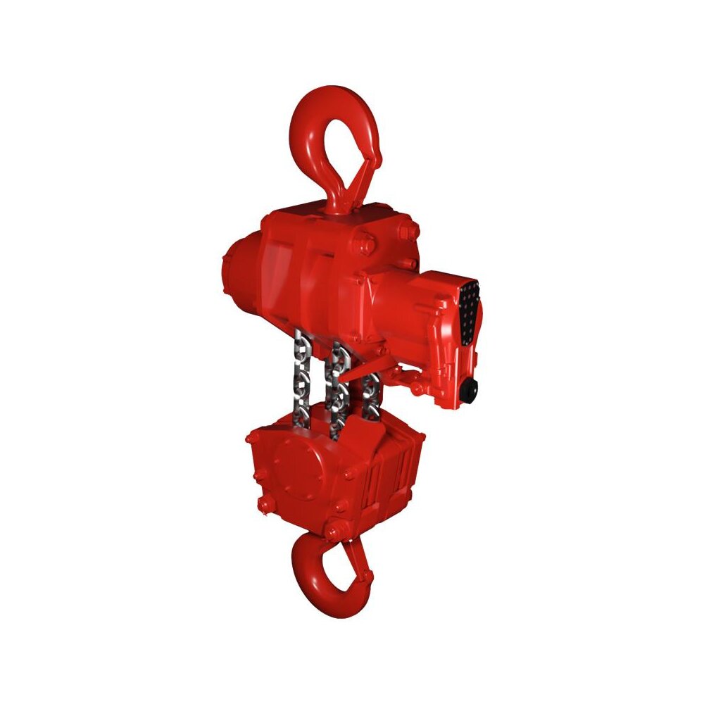 The heavy duty air chain hoist RED ROOSTER TMH with 20 tons capacity. The heavy duty air chain hoist RED ROOSTER TMH with 20 tons capacity.