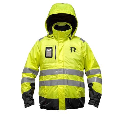 Flotation jacket is designed for occupational use for better work visibility.