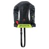 Neoprene collar and back panel in ventilating mesh provide increased comfort.