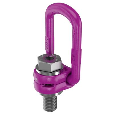 Adjustable in pull direction. Load ring foldable, full WLL in any load direction.