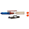 Working tool that launches a soft plastic ball projectile up to 90 meters with a 5 mm line attached.