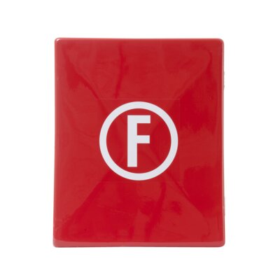 Det er rødt med rustfri hengsler og låser.