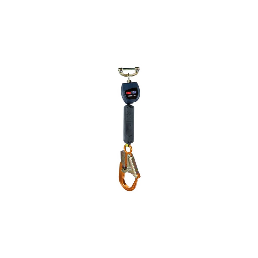 Fallsikringsblokk Nano-Lok enkel SRL hurtigkobling og 57 mm aluminiumskrok