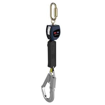 Fallsikringsblokk Nano-Lok enkel tri-lock stål karabinkrok 19 mm og 57 mm aluminiumskrok