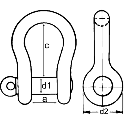 Galvanisert H-sjakkel No 50