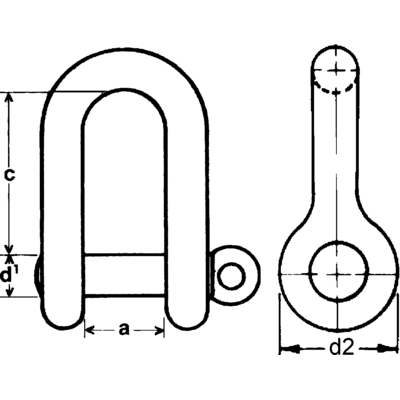 Galvanisert D-sjakkel No 30